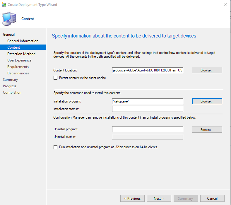 SCCM---Create-Application---Deployment-Type--Installation-Program