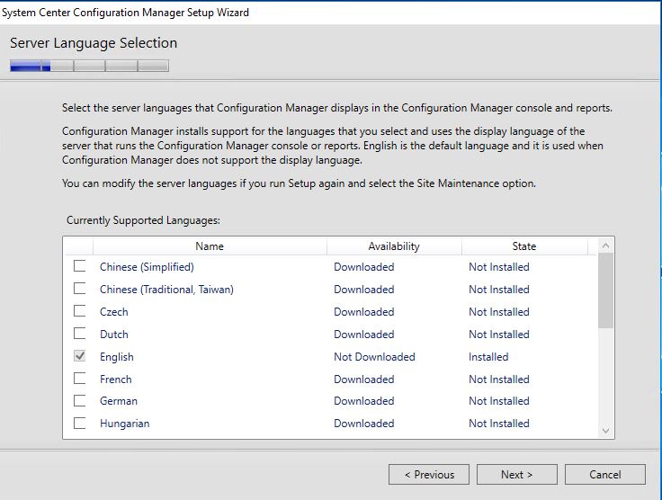 SCCM Language