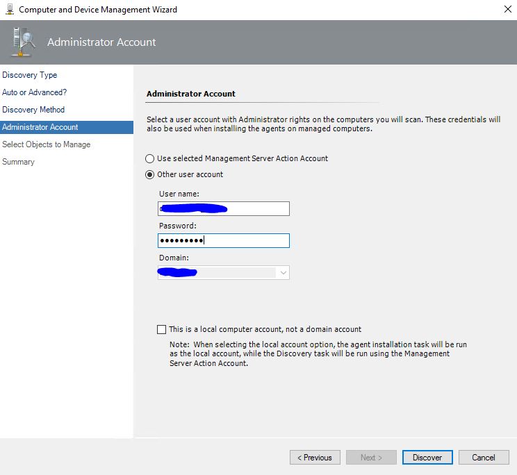 SCOM_Discovery_account_install_agent