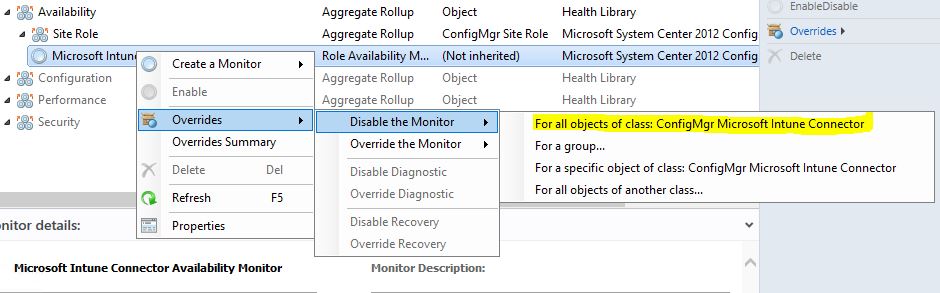 SCOM_Tune_MP_SCCM_Intune_Monitor_Disable