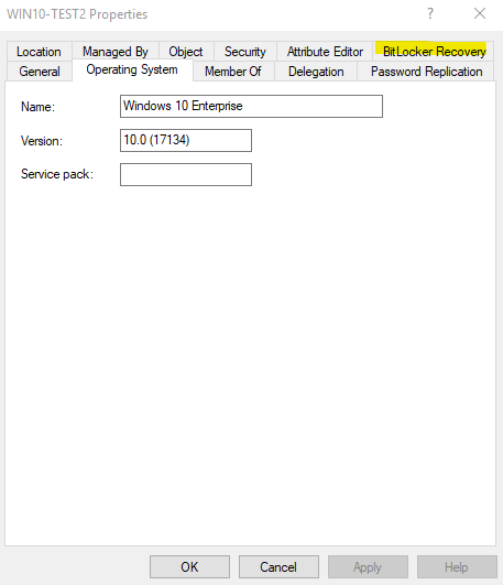 bitlocker-recovery-key-AD-Object-properties