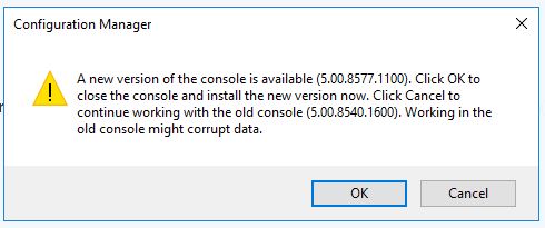 SCCM_Upgrade_1710_Install_Update_Upgrade_Console